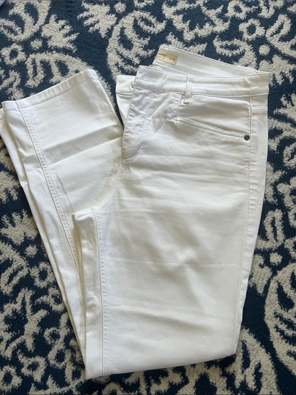 J. Jill White Straight-Leg Jeans